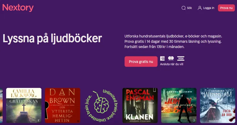 Nextory – fokus på inspiration och mångfald
